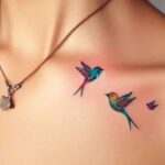 Attractive Female Unique Collar Bone Tattoos