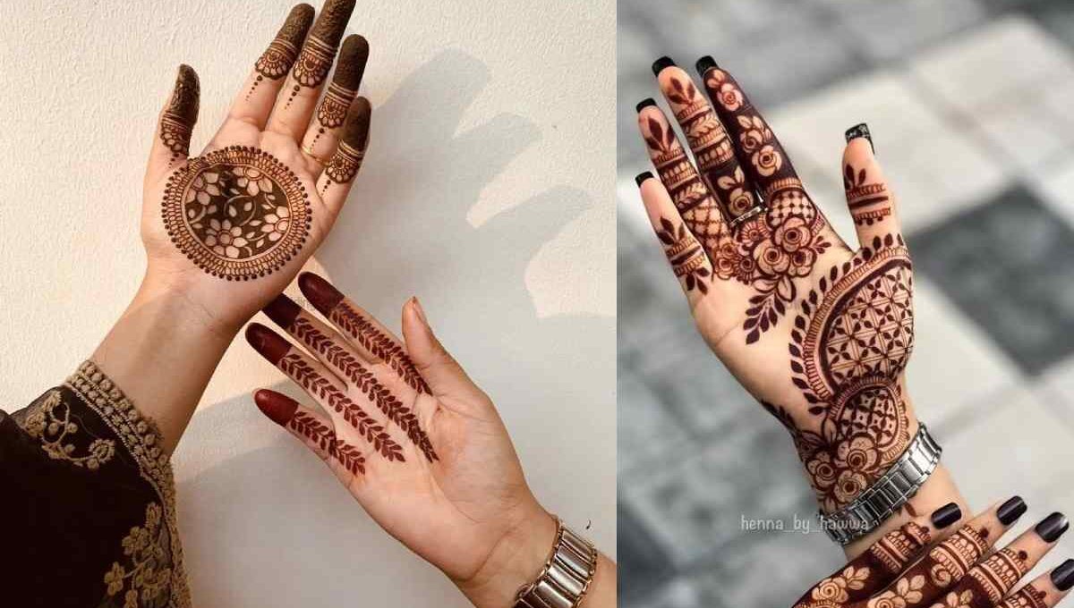 Short Mehndi Design For Front Hand