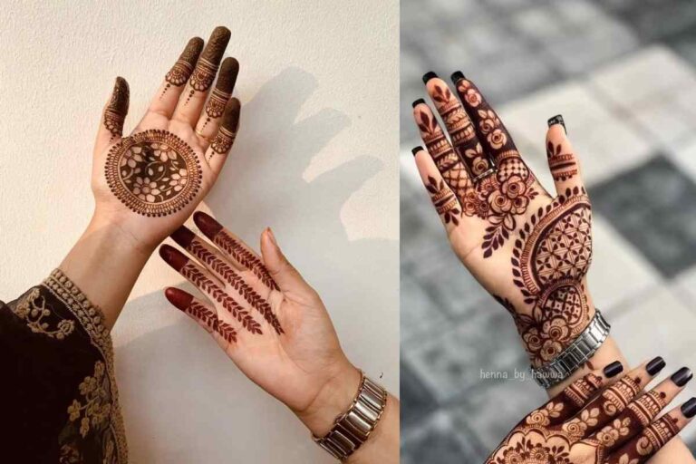 Short Mehndi Design For Front Hand