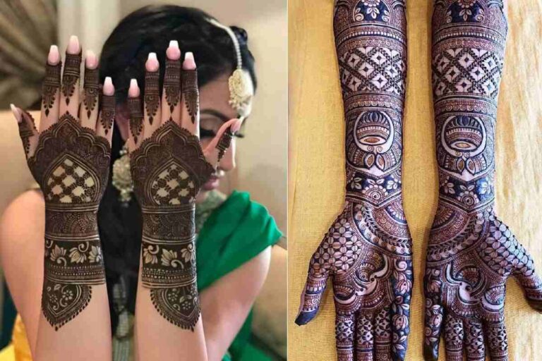 Stylish Full Hand Bridal Mehndi Design