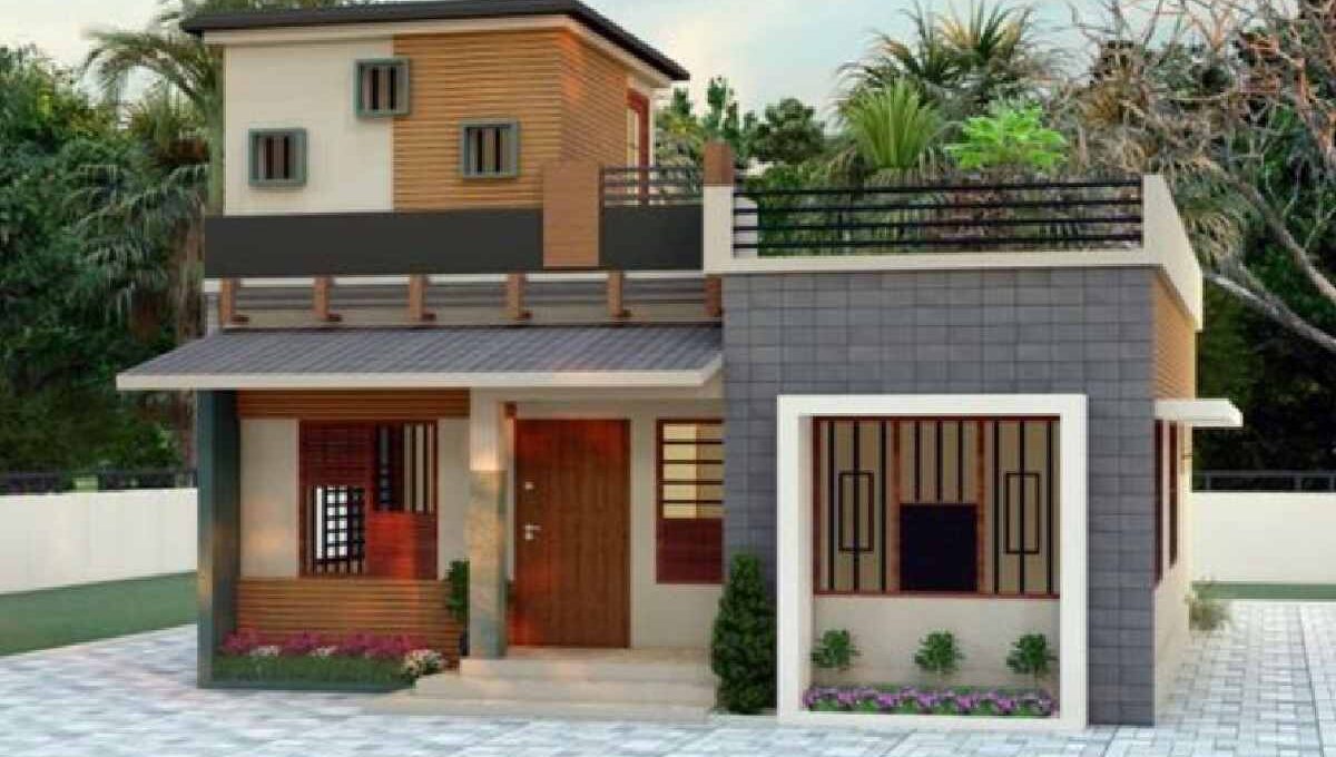 Village Single Floor Home Front Design