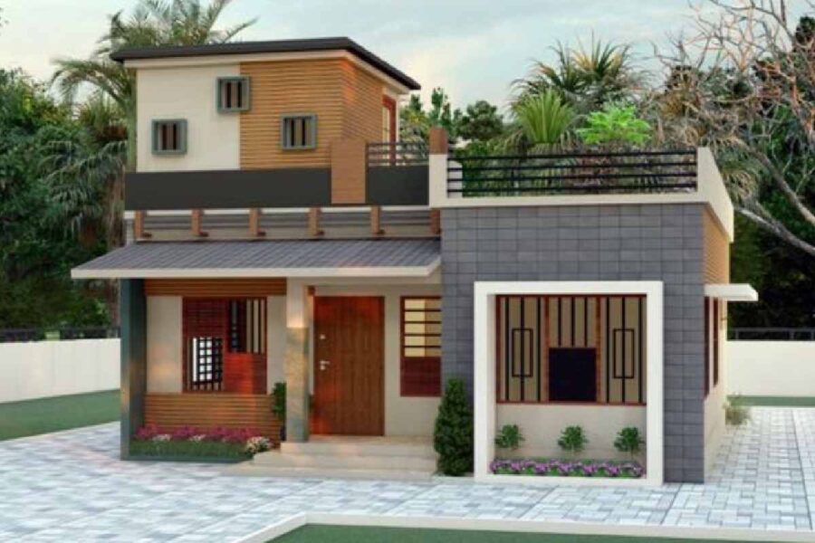 Village Single Floor Home Front Design